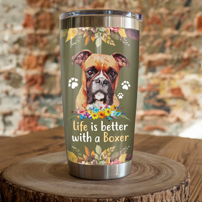 Boxer Dog Steel Tumbler FB0302 68O31 1