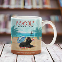 Poodle Dog Beach Life Mug SMY195 67O53 thumb 1