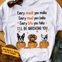 Personalized Fall Dog Mom Watching T Shirt AG172 24O36 thumb 1