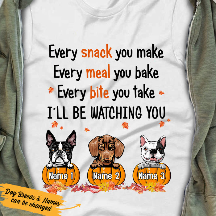 Personalized Fall Dog Mom Watching T Shirt AG172 24O36 1