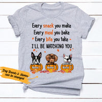 Personalized Fall Dog Mom Watching T Shirt AG172 24O36 thumb 1