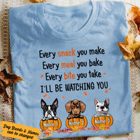 Personalized Fall Dog Mom Watching T Shirt AG172 24O36 thumb 1