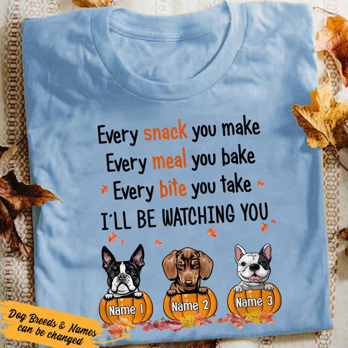 Personalized Fall Dog Mom Watching T Shirt AG172 24O36 1