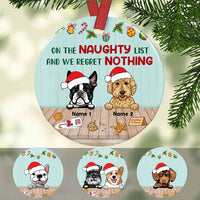Personalized Christmas Dog Circle Ornament AG174 26O58 thumb 1