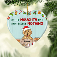 Personalized Christmas Dog Heart Ornament AG175 26O58 thumb 1