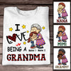 Personalized I Love Being A Mom Grandma T Shirt AG179 95O53 1