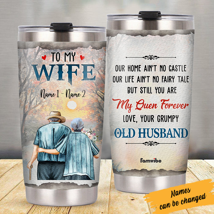 Personalized Couple Grumpy Old Husband Steel Tumbler AG176 30O57 1