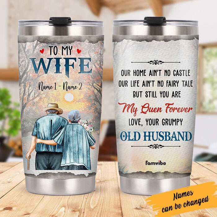 Personalized Couple Grumpy Old Husband Steel Tumbler AG176 30O57 1