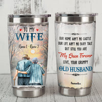Personalized Couple Grumpy Old Husband Steel Tumbler AG176 30O57 thumb 1