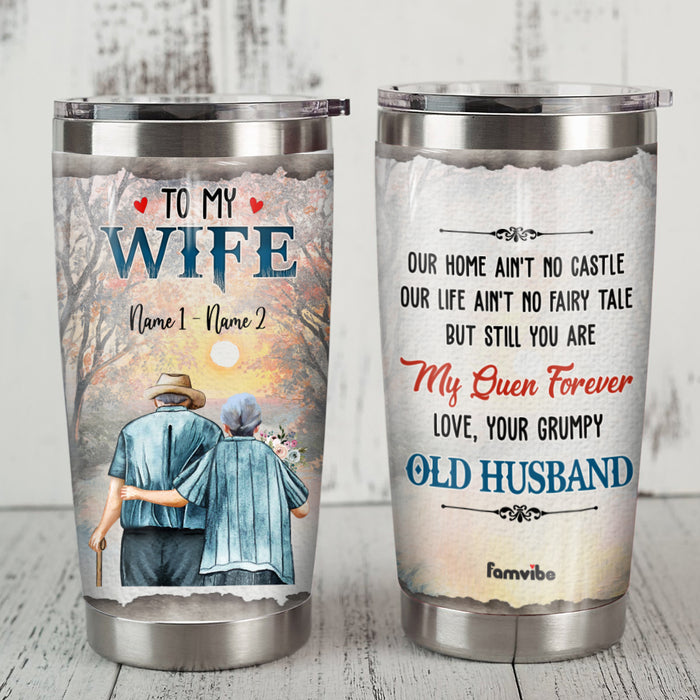 Personalized Couple Grumpy Old Husband Steel Tumbler AG176 30O57 1