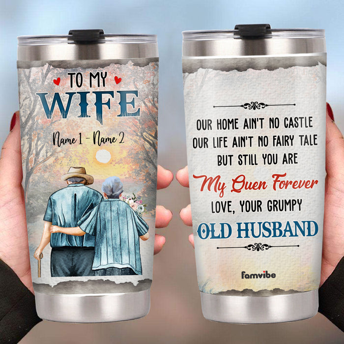 Personalized Couple Grumpy Old Husband Steel Tumbler AG176 30O57 1