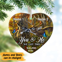 Personalized Deer Hunting Couple We Got This Heart Ornament AG171 73O57 thumb 1