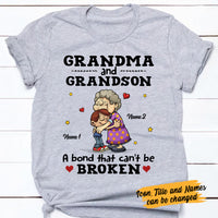 Personalized Mom Grandma Bonding T Shirt AG179 95O57 thumb 1