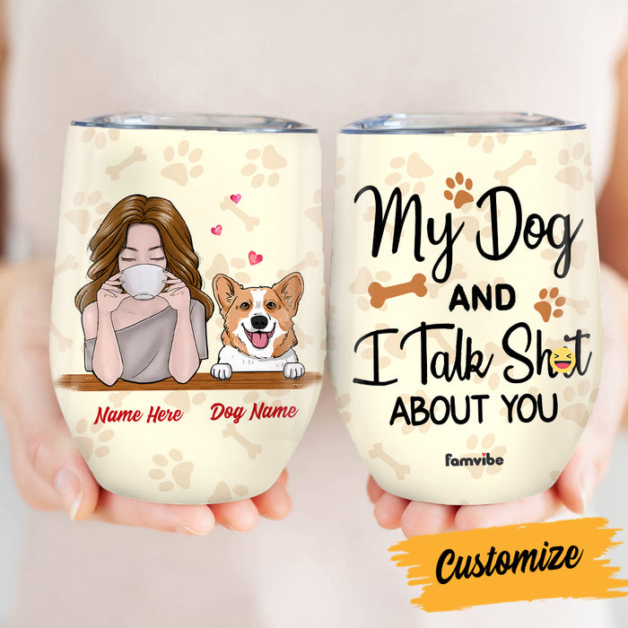 Personalized Dog Mom Wine Tumbler AG179 26O34 1