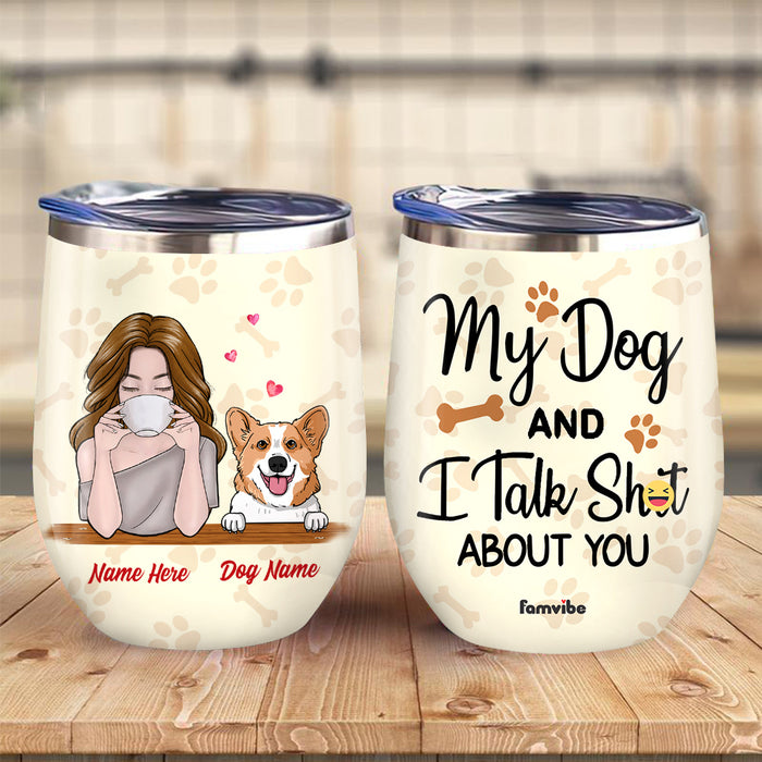 Personalized Dog Mom Wine Tumbler AG179 26O34 1
