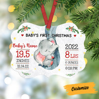 Personalized Elephant Baby First Christmas Benelux Ornament AG1711 67O57 thumb 1