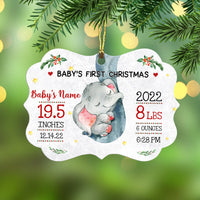 Personalized Elephant Baby First Christmas Benelux Ornament AG1711 67O57 thumb 1