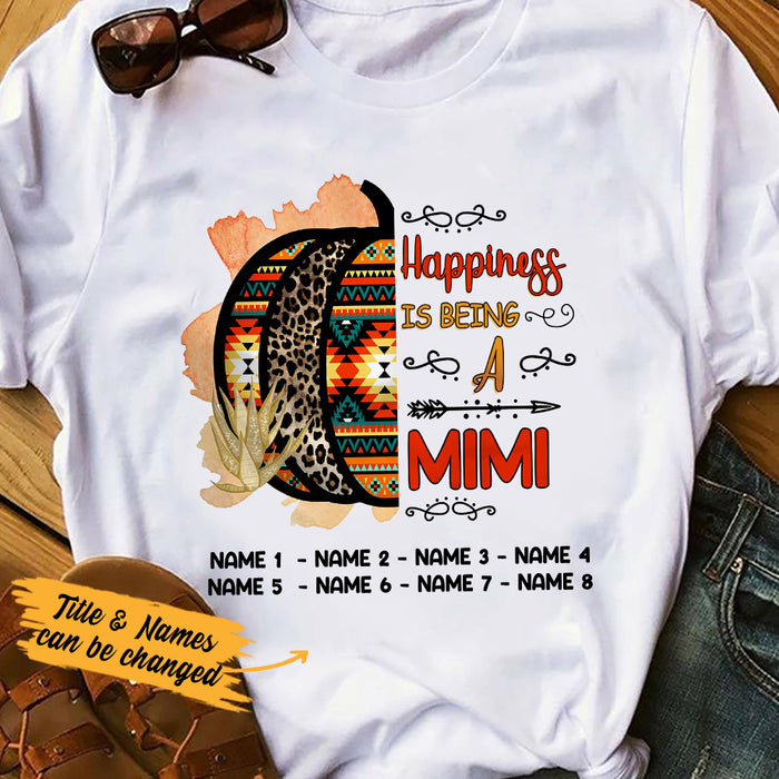 Personalized Fall Halloween Grandma Mimi Happiness T Shirt AG181 24O36 1