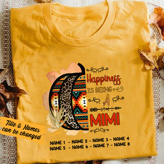 Personalized Fall Halloween Grandma Mimi Happiness T Shirt AG181 24O36 1