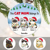 Personalized Christmas Cat Mom Belongs To Circle Ornament AG173 65O47 1