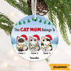 Personalized Christmas Cat Mom Belongs To Circle Ornament AG173 65O47 1