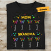Personalized Mom Grandma Butterflies T Shirt AG179 30O57 1
