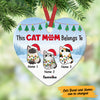 Personalized Christmas Cat Mom Belongs To Heart Ornament AG175 65O47 1