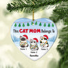 Personalized Christmas Cat Mom Belongs To Heart Ornament AG175 65O47 1