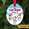 Personalized Christmas Cat Mom Belongs To Oval Ornament AG175 65O47 1
