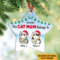 Personalized Christmas Cat Mom Belongs To Star Ornament AG172 65O47 thumb 1