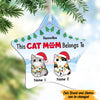 Personalized Christmas Cat Mom Belongs To Star Ornament AG172 65O47 1