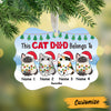 Personalized Christmas Cat Dad Belongs To Benelux Ornament AG171 65O47 1
