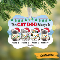 Personalized Christmas Cat Dad Belongs To Benelux Ornament AG171 65O47 thumb 1