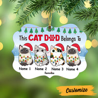 Personalized Christmas Cat Dad Belongs To Benelux Ornament AG171 65O47 thumb 1