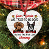 Personalized Santa Dog Christmas Heart Ornament AG191 85O34 1