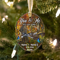Personalized Deer Hunting Couple We Got This Oval Ornament AG182 73O57 thumb 1