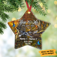 Personalized Deer Hunting Couple We Got This Star Ornament AG183 73O57 thumb 1