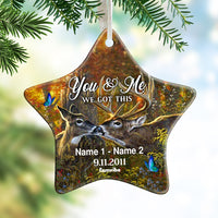 Personalized Deer Hunting Couple We Got This Star Ornament AG183 73O57 thumb 1