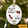 Personalized Long Distance Far Apart Oval Ornament AG183 30O47 1