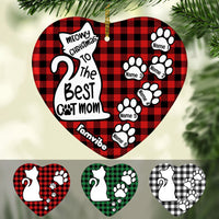 Personalized Cat Mom Christmas Heart Ornament AG183 85O53 thumb 1