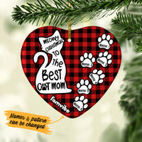 Personalized Cat Mom Christmas Heart Ornament AG183 85O53 thumb 1