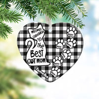 Personalized Cat Mom Christmas Heart Ornament AG183 85O53 thumb 1