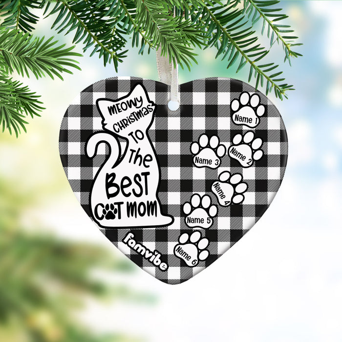 Personalized Cat Mom Christmas Heart Ornament AG183 85O53 1