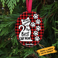 Personalized Cat Mom Christmas Oval Ornament AG187 85O53 thumb 1