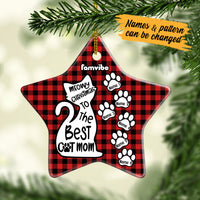 Personalized Cat Mom Christmas Star Ornament AG187 85O53 thumb 1