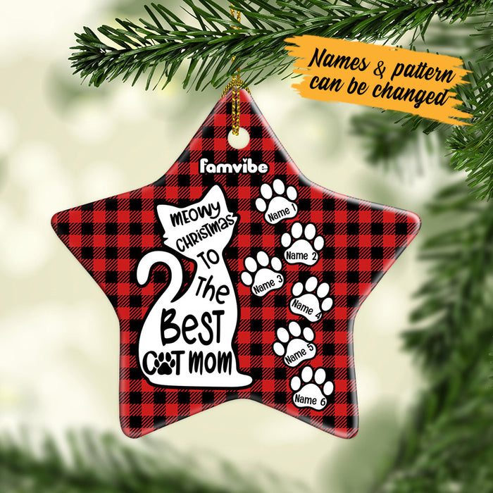 Personalized Cat Mom Christmas Star Ornament AG187 85O53 1