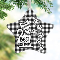 Personalized Cat Mom Christmas Star Ornament AG187 85O53 thumb 1