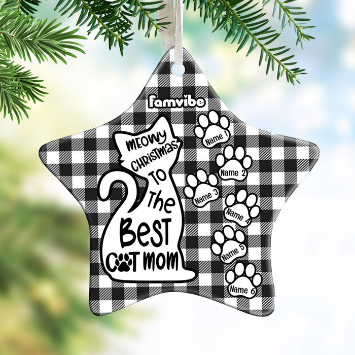 Personalized Cat Mom Christmas Star Ornament AG187 85O53 1