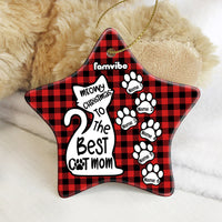 Personalized Cat Mom Christmas Star Ornament AG187 85O53 thumb 1