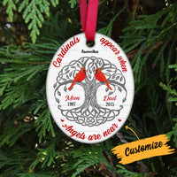 Personalized Cardinal Memo Oval Ornament AG184 30O34 thumb 1